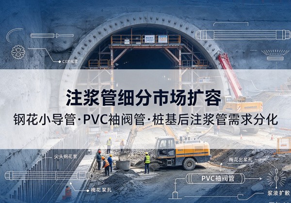 渭城注浆管细分市场扩容，隧道钢花小导管、PVC 袖阀管、桩基后注浆管需求分化